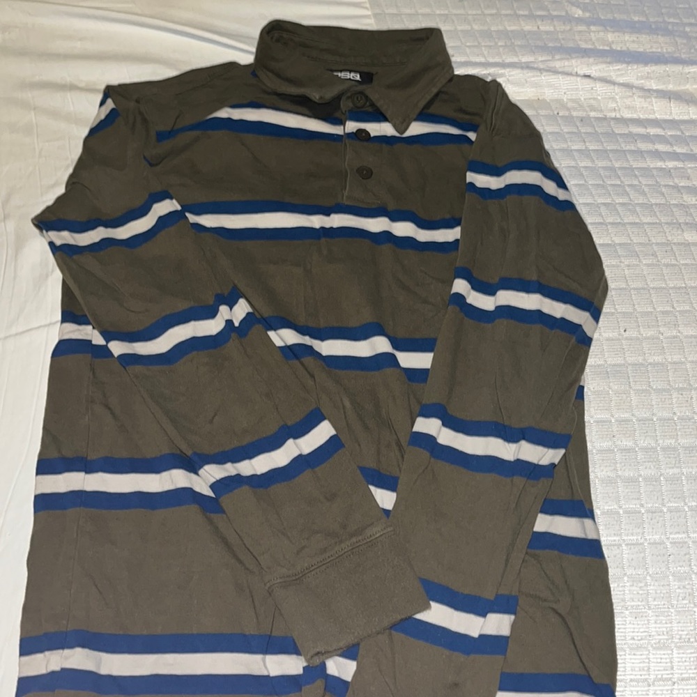 Green white and blue button up type shirt RSQ great condition
